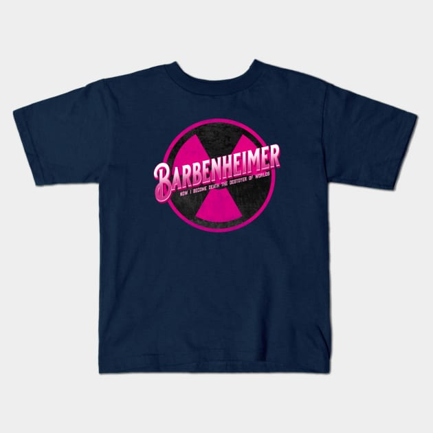 Barbenheimer Kids T-Shirt by DavidLoblaw